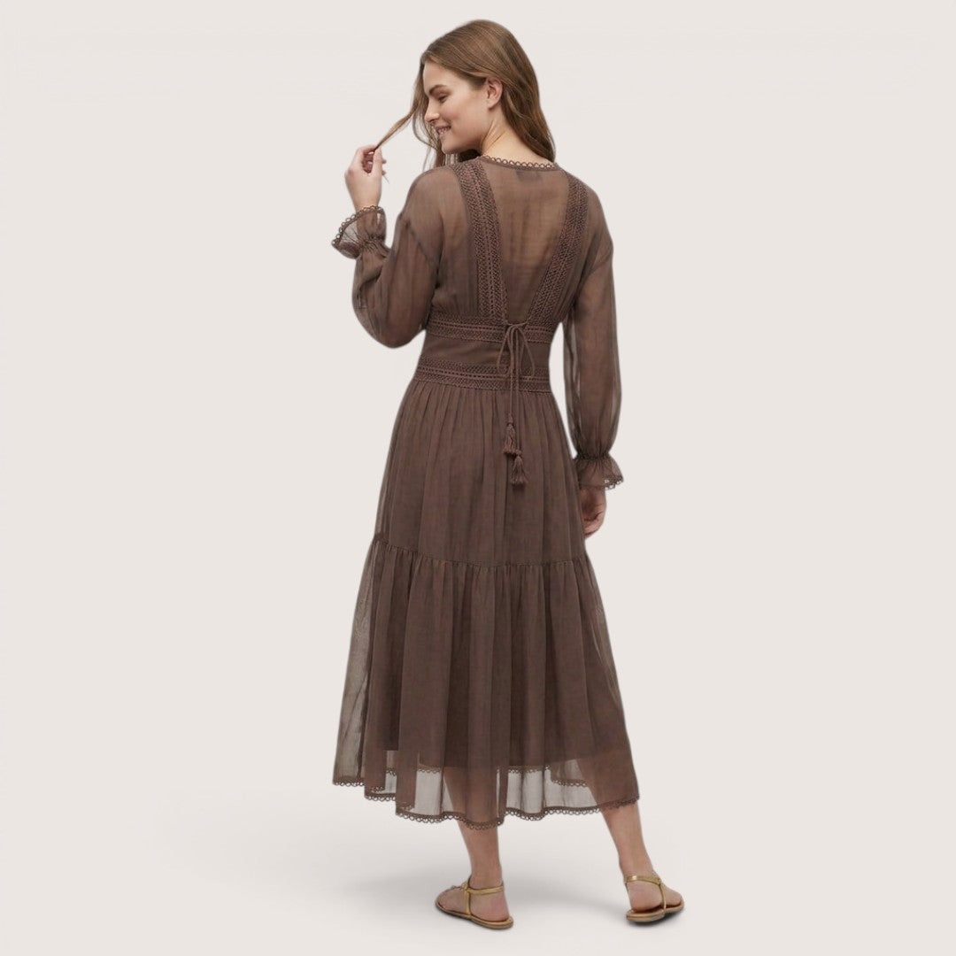 Mireya | Women’s Boho Chiffon Midi Dress