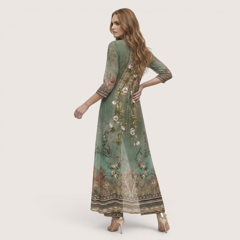 Zareen | Women’s Printed Layered Kurta Set