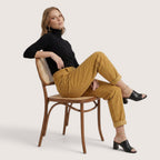 Lioren | Women’s High-Waist Tapered Pants with Tie Waist