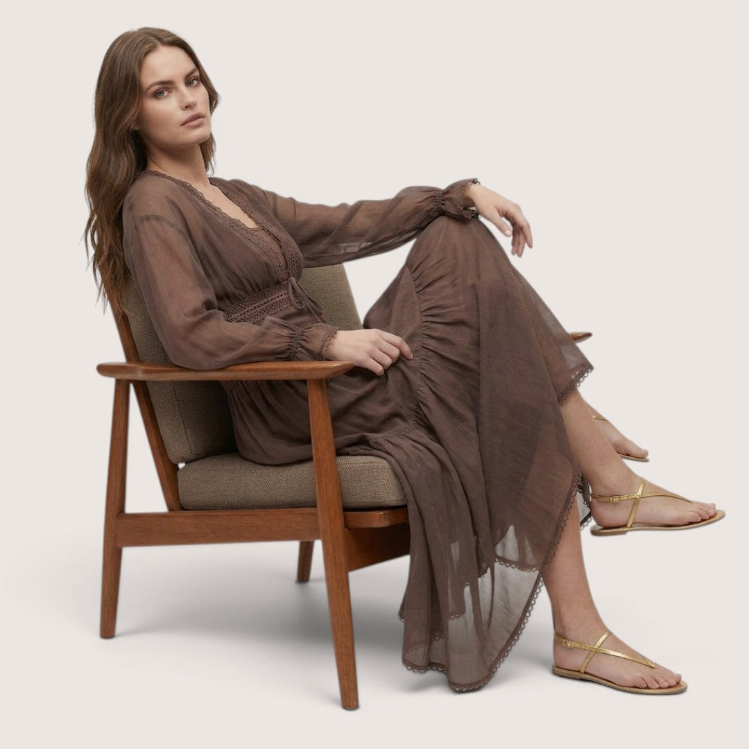 Mireya | Women’s Boho Chiffon Midi Dress