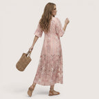 Roselle | Women’s Boho Floral Midi Dress