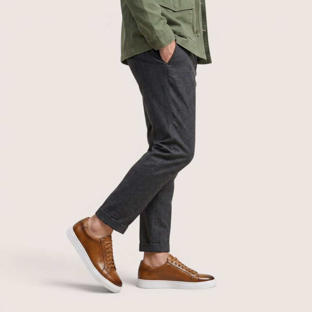 Maver | Men’s Genuine Leather Low-Top Sneakers