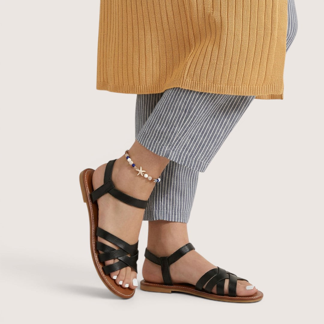 Solene | Women’s Flat Strappy Summer Sandals