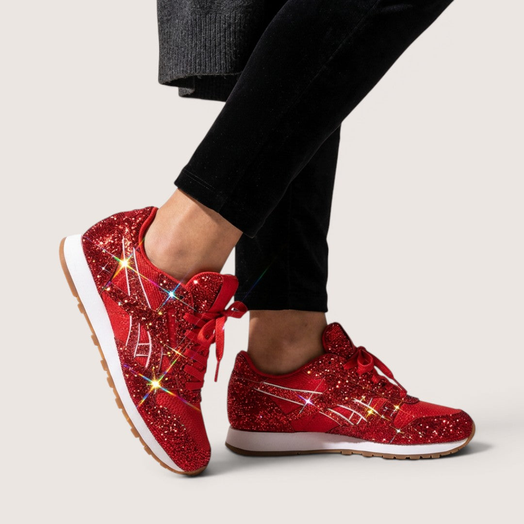 Zarela | Women’s Glitter Bow Slip-On Sneakers