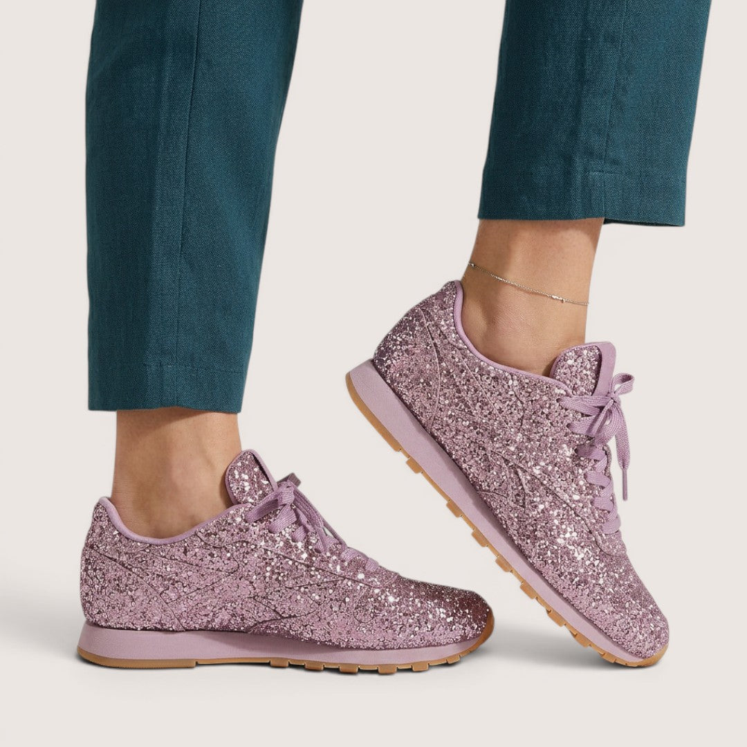 Zarela | Women’s Glitter Bow Slip-On Sneakers