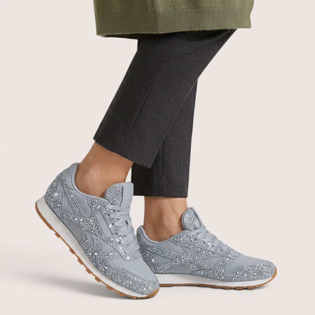 Zarela | Women’s Glitter Bow Slip-On Sneakers