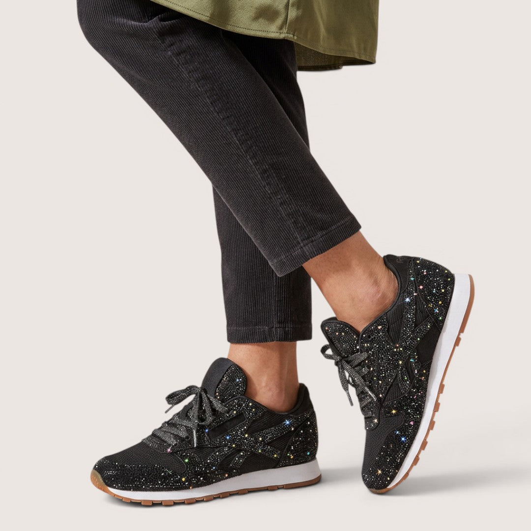 Zarela | Women’s Glitter Bow Slip-On Sneakers
