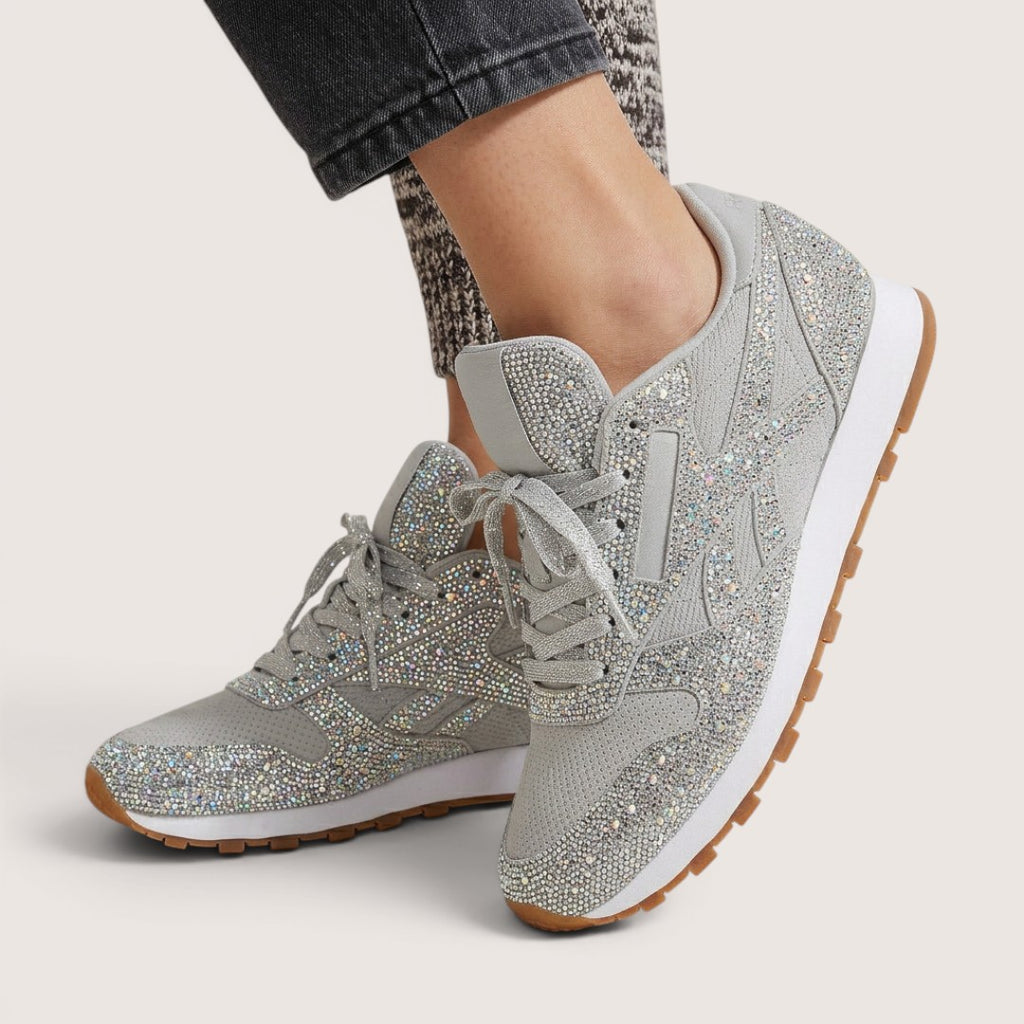 Zarela | Women’s Glitter Bow Slip-On Sneakers