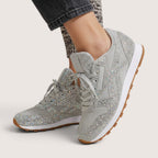 Zarela | Women’s Glitter Bow Slip-On Sneakers