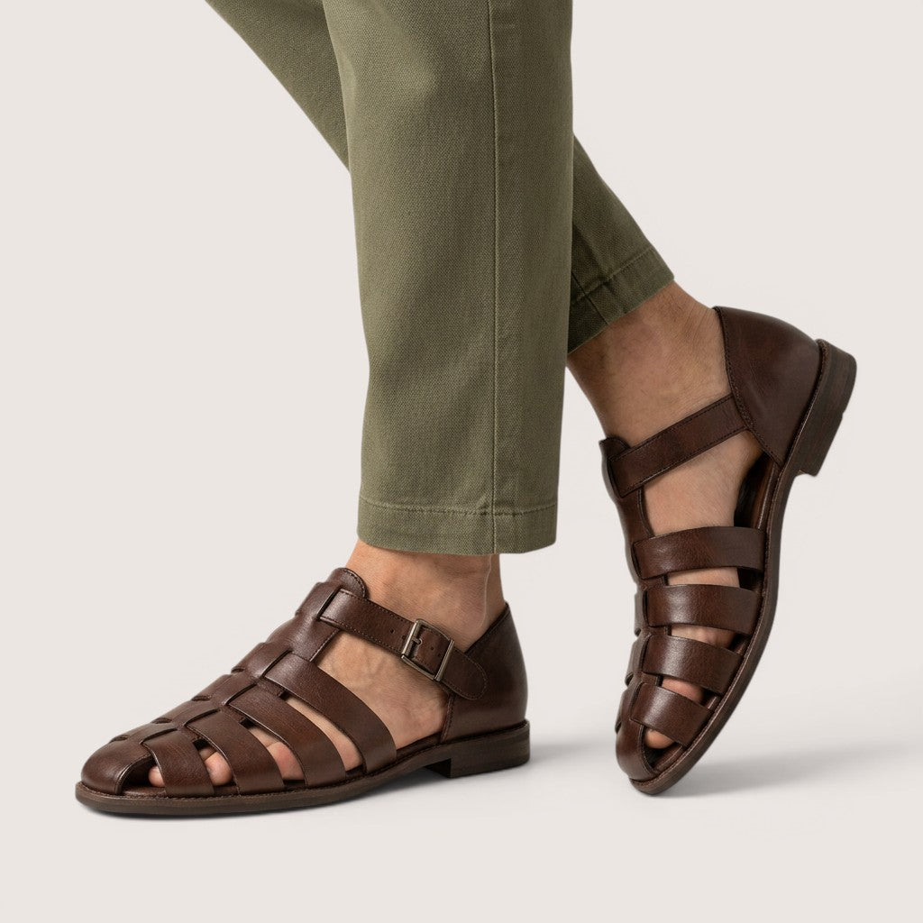 Arvello | Men’s Leather Fisherman Sandals