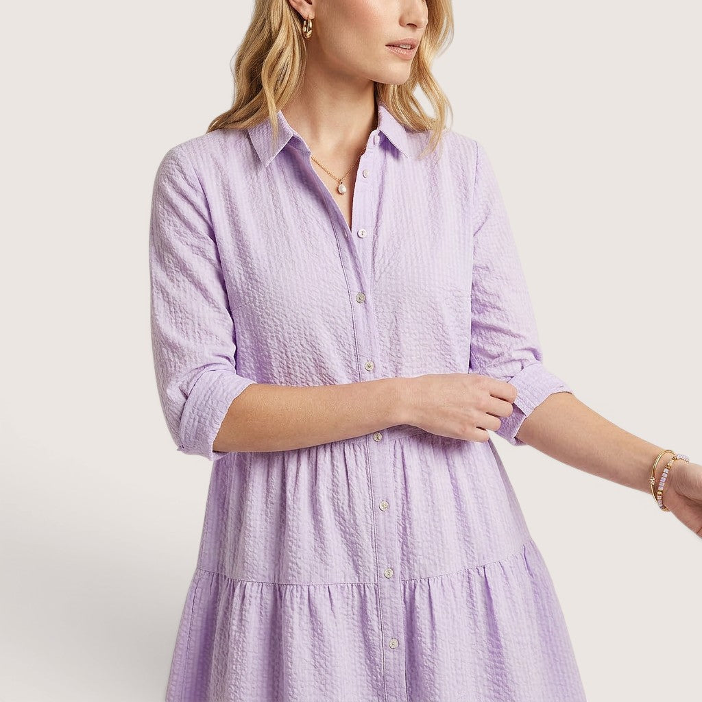 Solira | Women’s Striped Tiered Shirt Dress