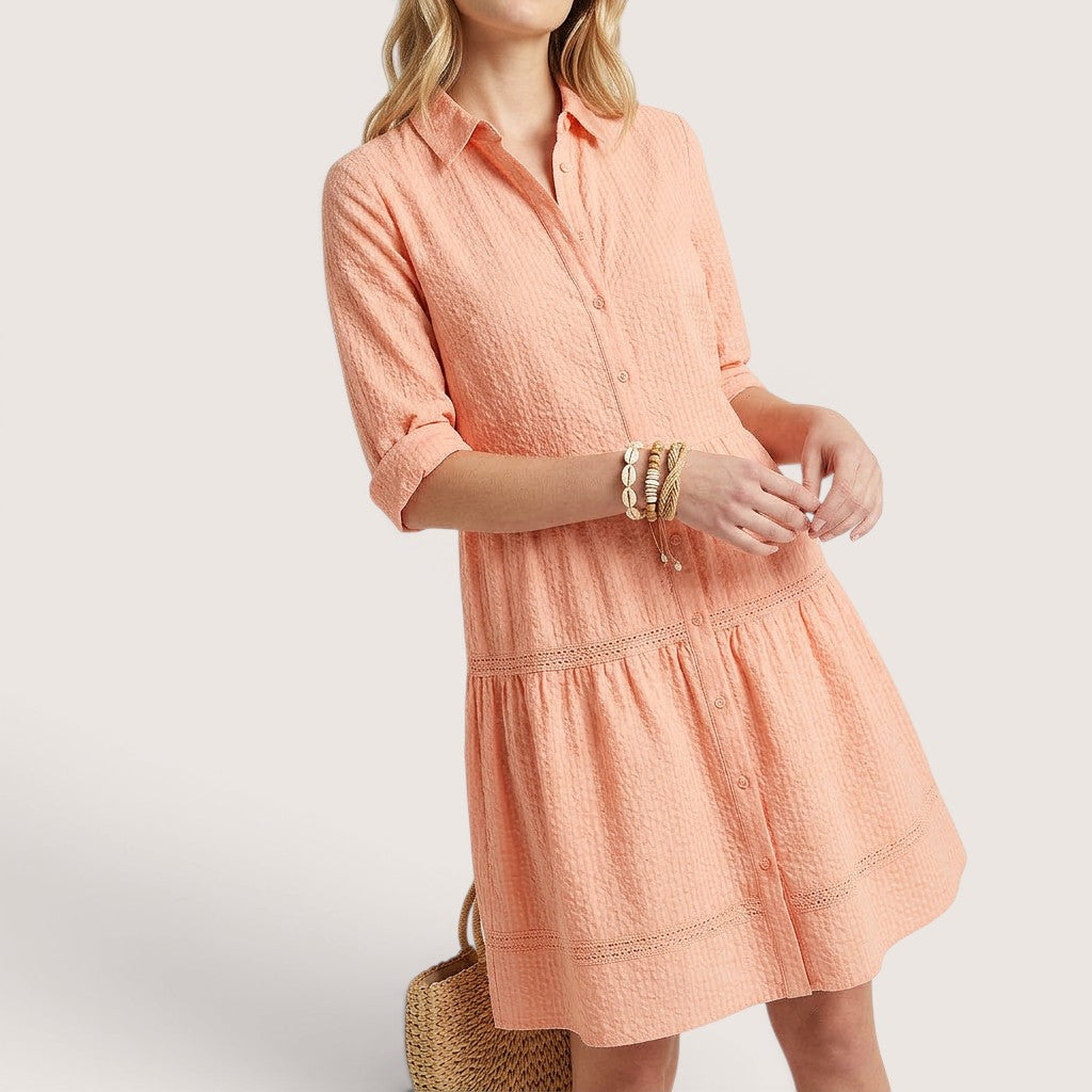 Solira | Women’s Striped Tiered Shirt Dress