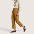 Lioren | Women’s High-Waist Tapered Pants with Tie Waist