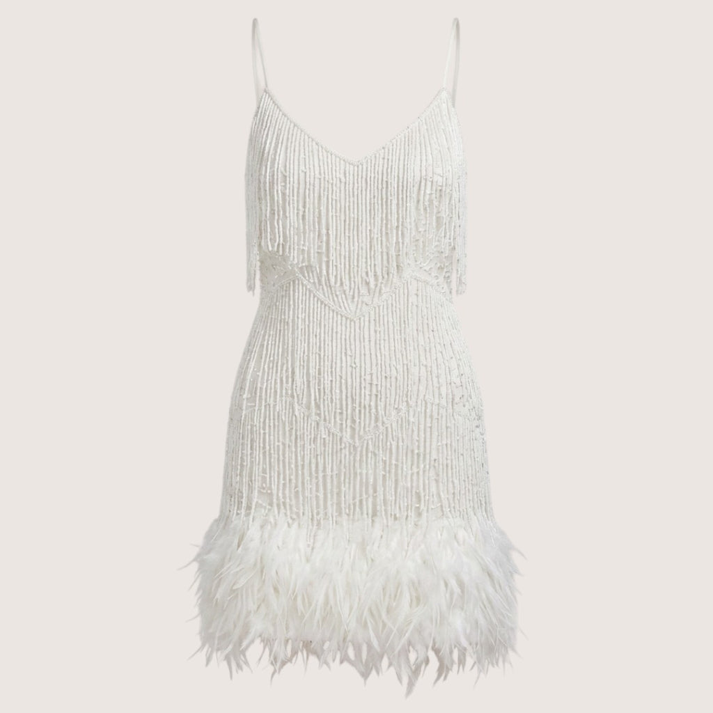 Elira | Women’s Feather Fringe Mini Dress