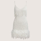 Elira | Women’s Feather Fringe Mini Dress