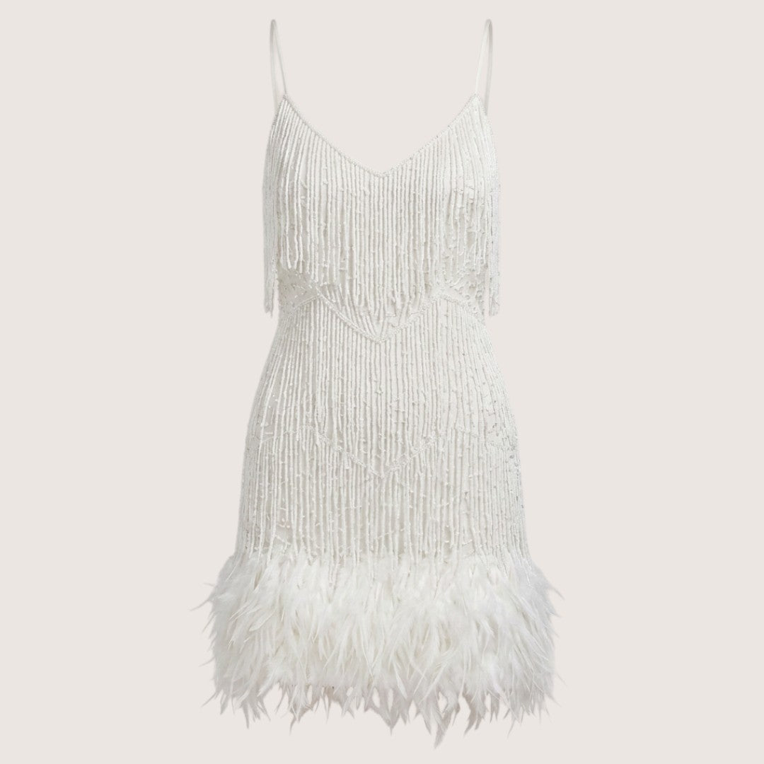 Elira | Women’s Feather Fringe Mini Dress