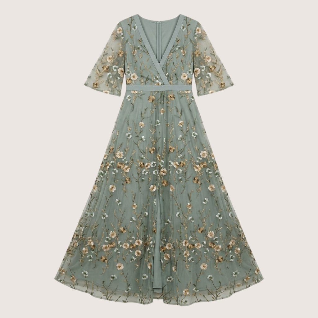 Virella | Women’s Floral V-Neck Maxi Dress