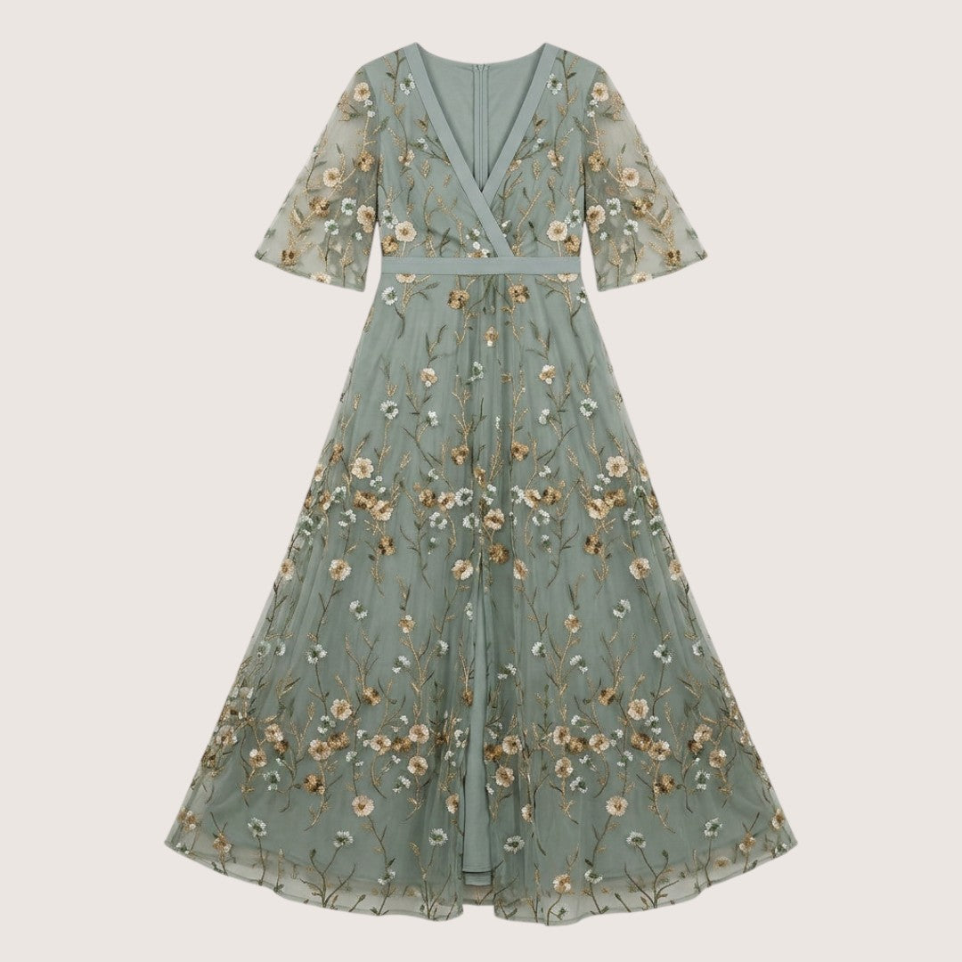 Virella | Women’s Floral V-Neck Maxi Dress