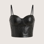 Vexa | Women’s Croc-Embossed Corset Top