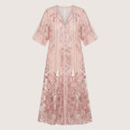 Roselle | Women’s Boho Floral Midi Dress