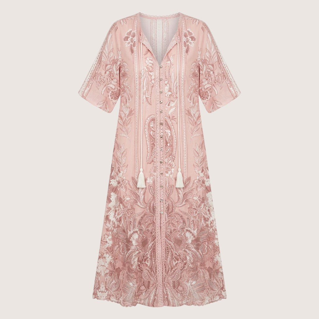 Roselle | Women’s Boho Floral Midi Dress