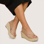 Sienna | Women’s Platform Sandals with Cross Strap Design