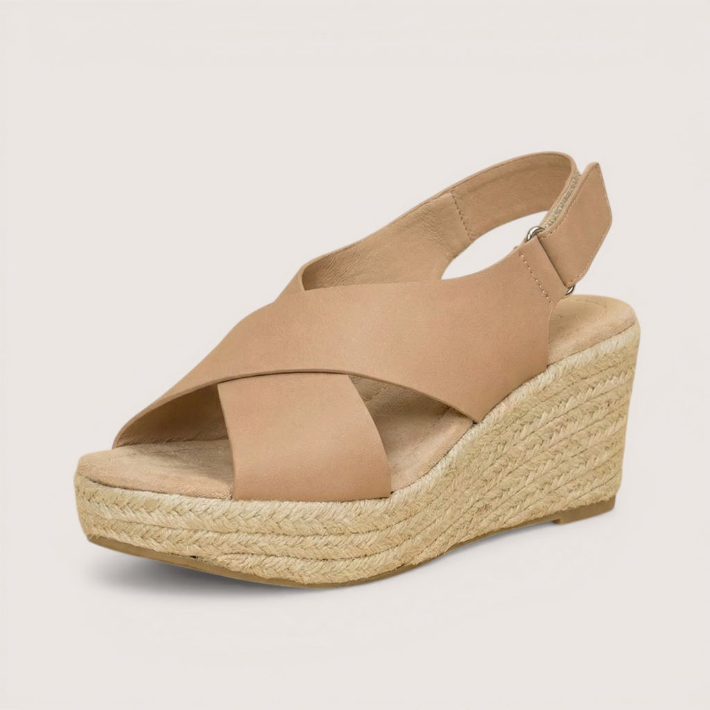 Sienna | Women’s Platform Sandals with Cross Strap Design