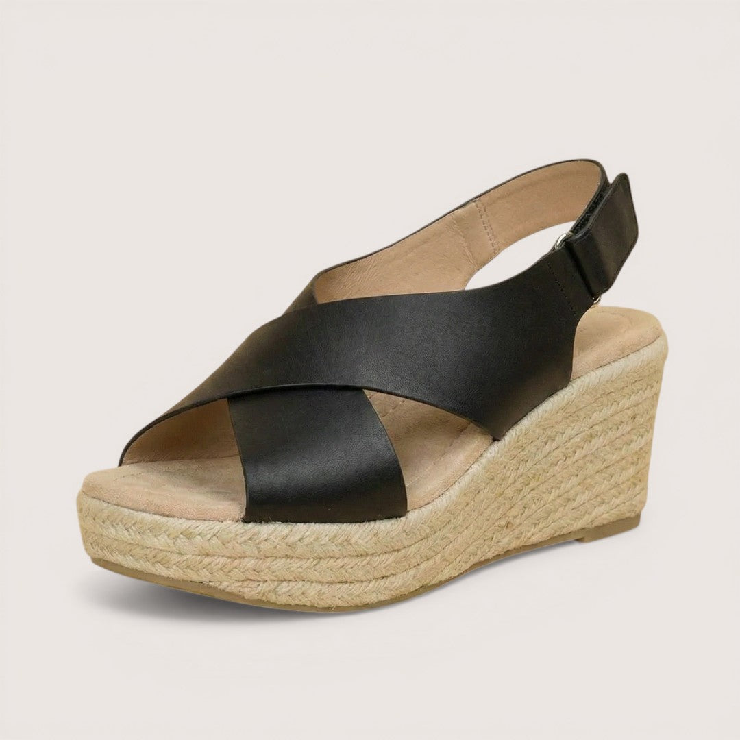 Sienna | Women’s Platform Sandals with Cross Strap Design