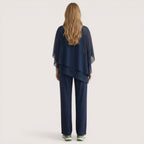 Elina | Women’s Two-Piece Chiffon Top and Wide Leg Pants Set