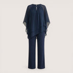 Elina | Women’s Two-Piece Chiffon Top and Wide Leg Pants Set