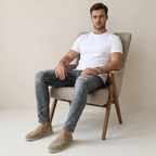 Luca | Men’s Suede Slip-On Loafers with Contrast Sole