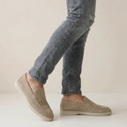 Luca | Men’s Suede Slip-On Loafers with Contrast Sole