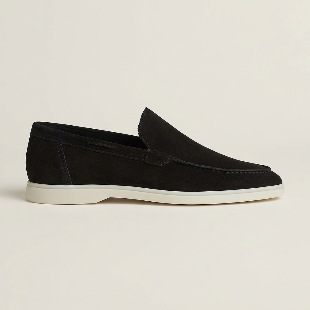Luca | Men’s Suede Slip-On Loafers with Contrast Sole