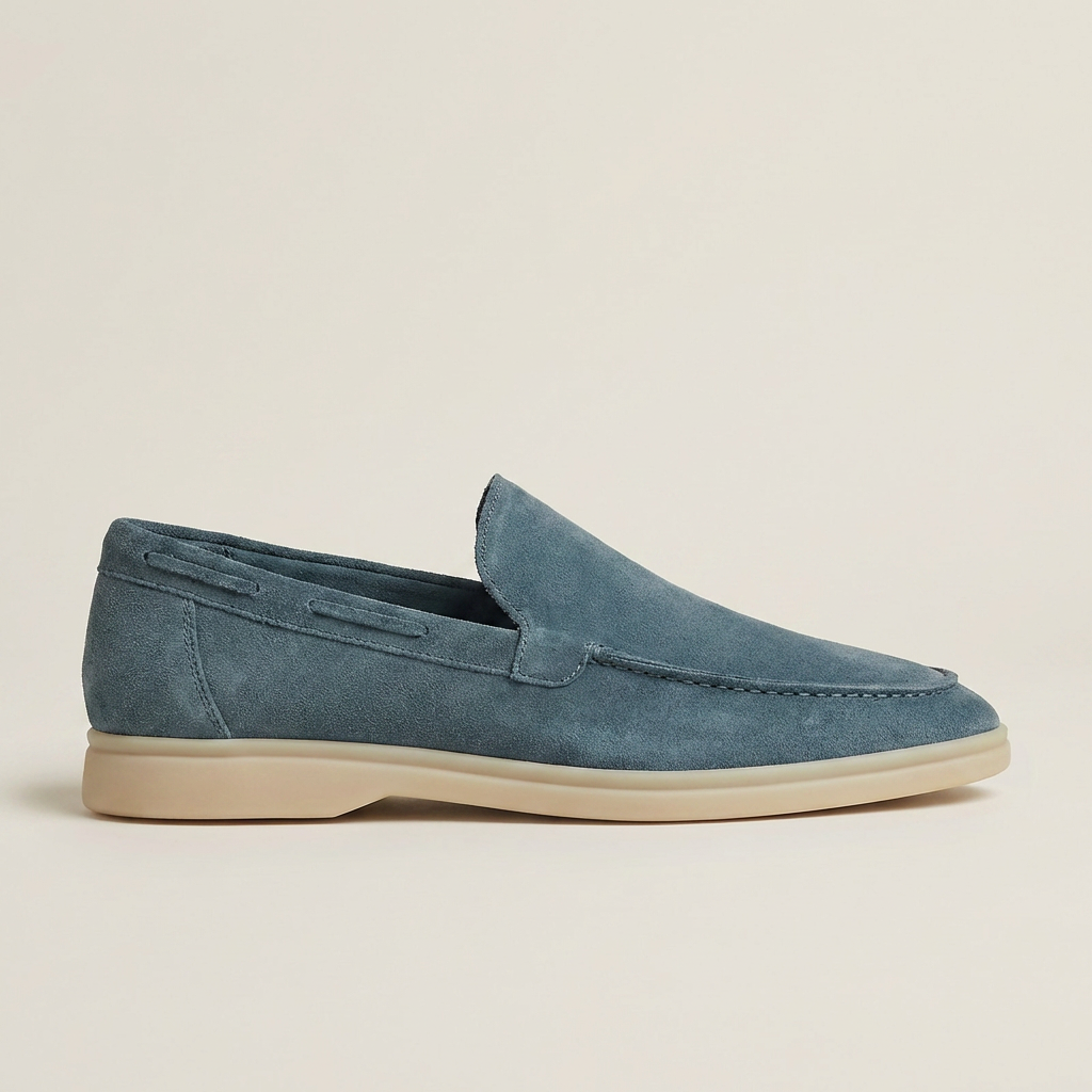 Luca | Men’s Suede Slip-On Loafers with Contrast Sole