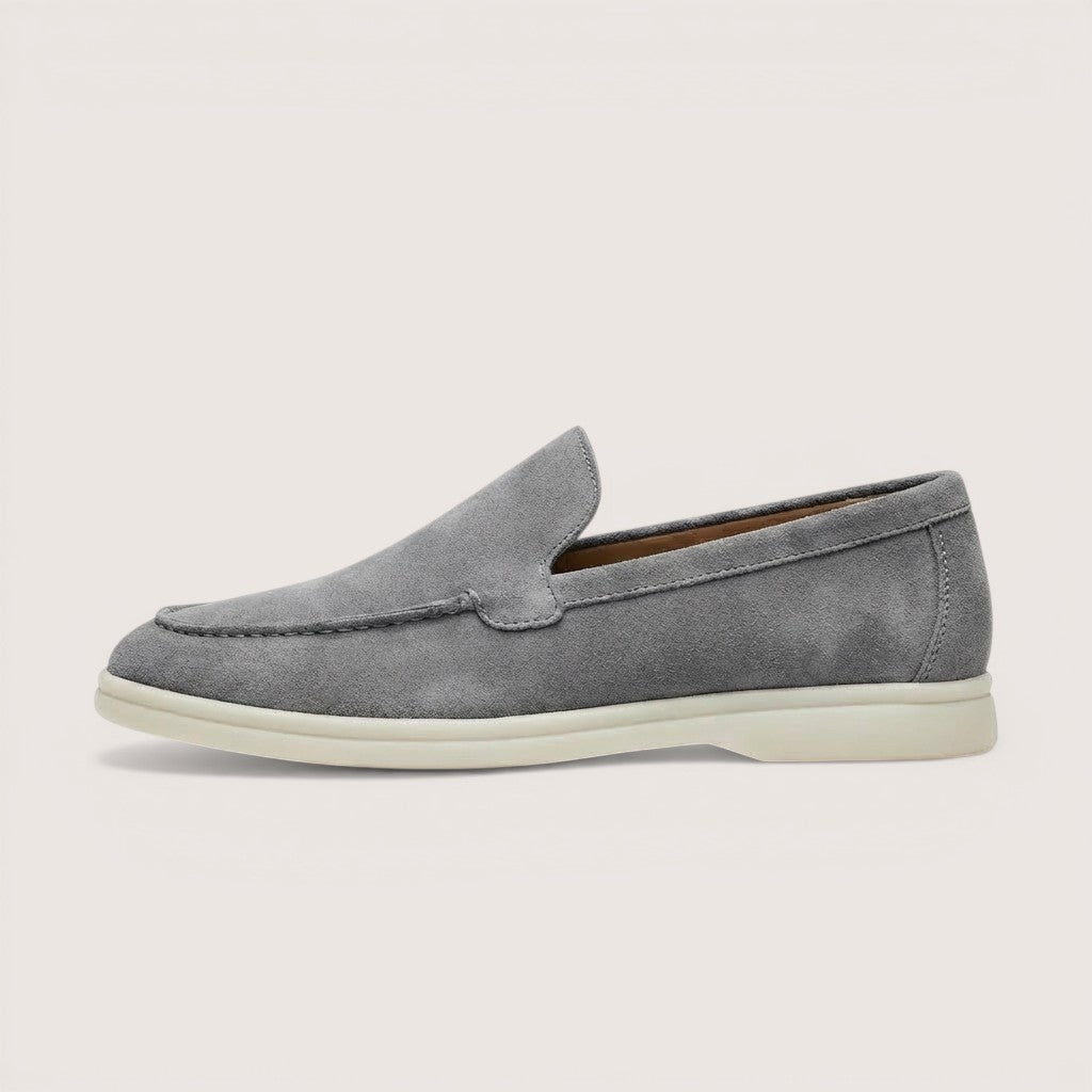 Luca | Men’s Suede Slip-On Loafers with Contrast Sole