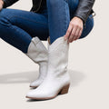 Sienna | Women’s Western Ankle Boots with Perforated Design