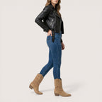 Sienna | Women’s Western Ankle Boots with Perforated Design