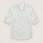 Luca | Men’s Linen Henley Shirt with Button Neck