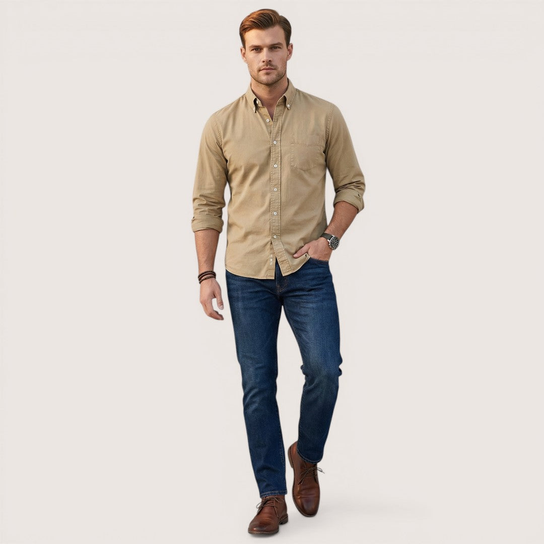 Mason | Men’s Long Sleeve Button-Up Shirt with Classic Fit