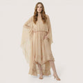 Aurelia | Women’s Chiffon Maxi Dress with Layered Cape Sleeves