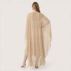 Aurelia | Women’s Chiffon Maxi Dress with Layered Cape Sleeves