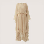 Aurelia | Women’s Chiffon Maxi Dress with Layered Cape Sleeves