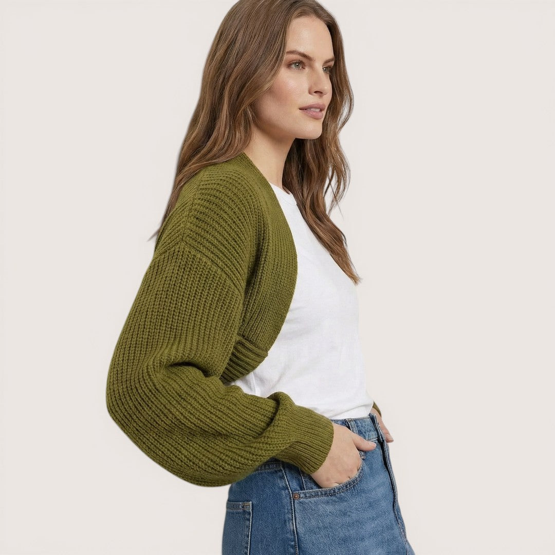 Elowen | Women’s Knit Shrug Cardigan with Open Front