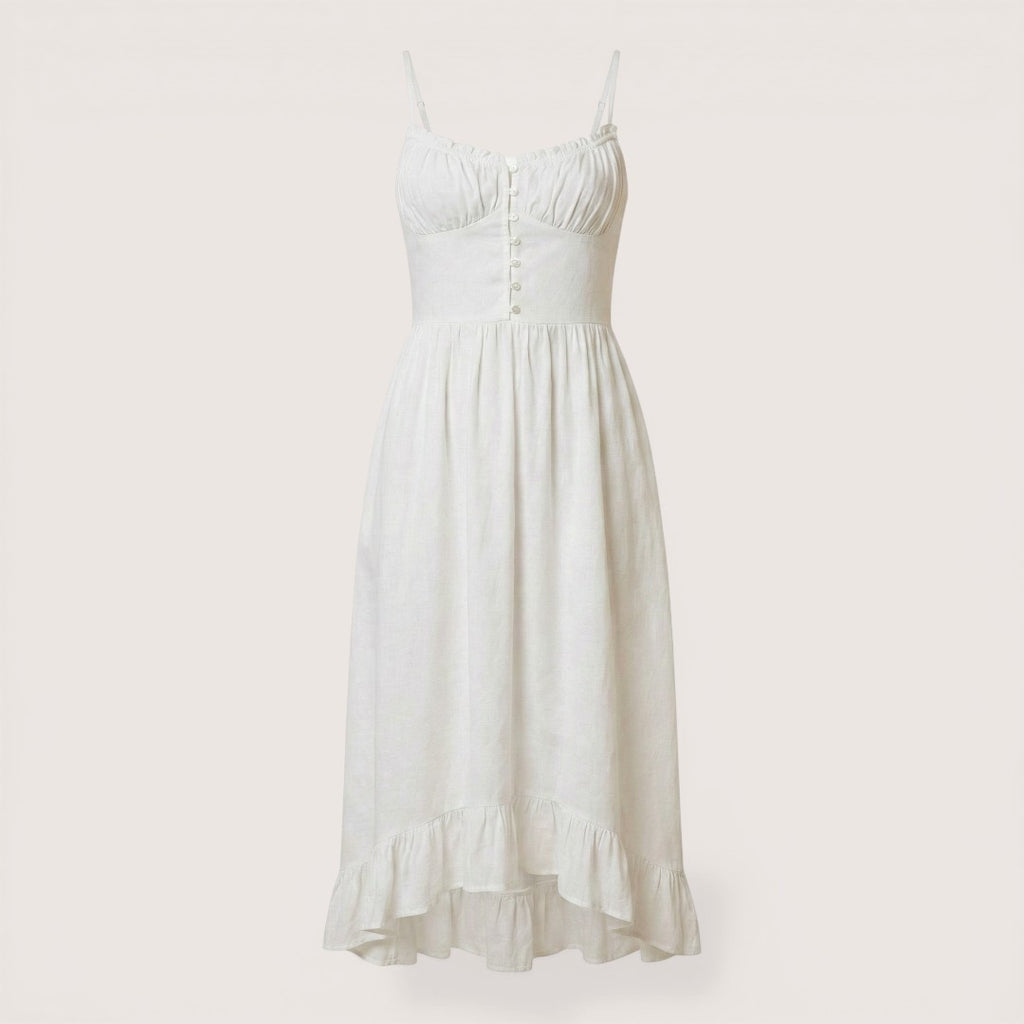 Liana | Women’s Cami Midi Dress with Ruffle Hem