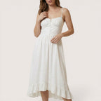 Liana | Women’s Cami Midi Dress with Ruffle Hem