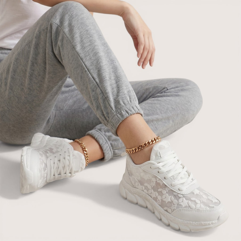 Nova | Women’s Chunky Lace-Up Sneakers with Textured Design