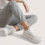 Nova | Women’s Chunky Lace-Up Sneakers with Textured Design