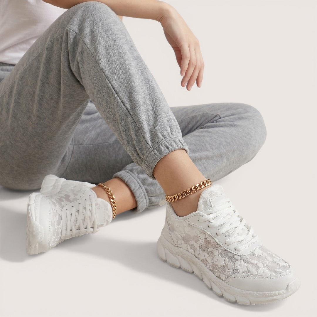 Nova | Women’s Chunky Lace-Up Sneakers with Textured Design