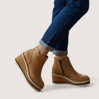 Aria | Women’s Platform Ankle Boots with Side Zipper