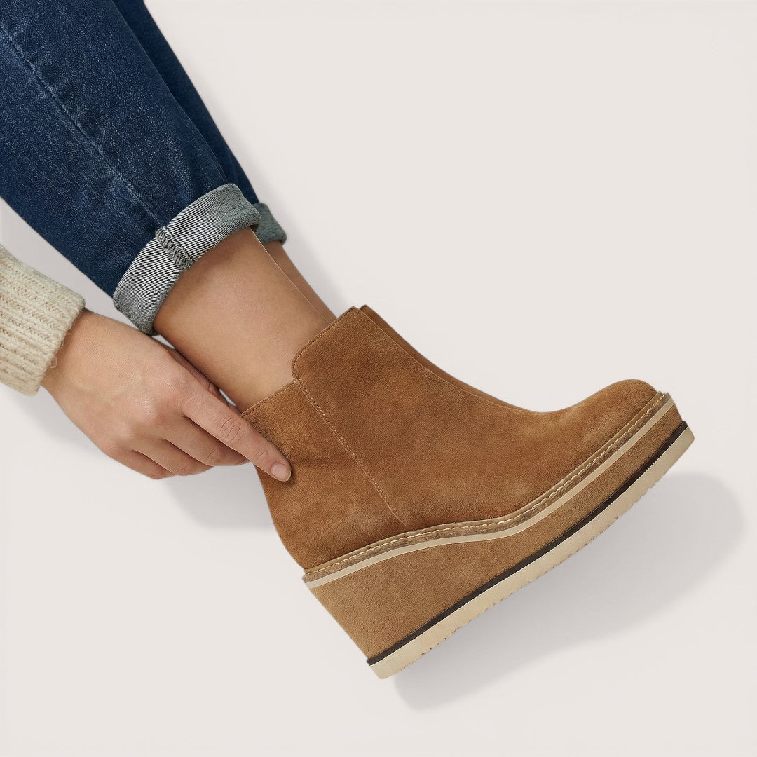 Aria | Women’s Platform Ankle Boots with Side Zipper